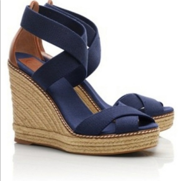 Tory Burch | Espadrilles Navy Wedges